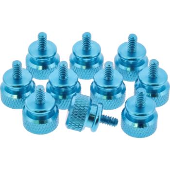 InLine® Rändelschrauben für Gehäuse, Alu, blau, 10er Pack