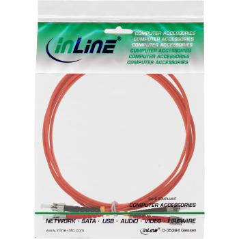 Preview: InLine® LWL Duplex Kabel, ST/ST, 50/125µm, OM2