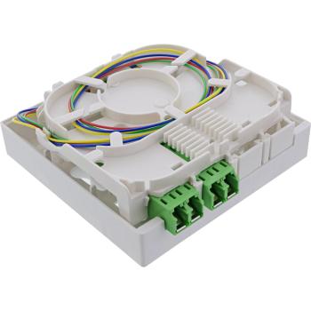 Preview: InLine® FTTH Verlängerungsbox vorkonfektioniert 4x LC/APC 9/125µm 50m