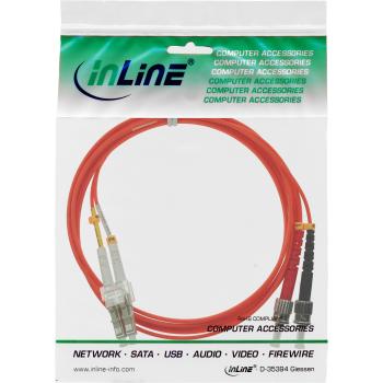 Preview: InLine® LWL Duplex Kabel, LC/ST, 50/125µm, OM2, 2m