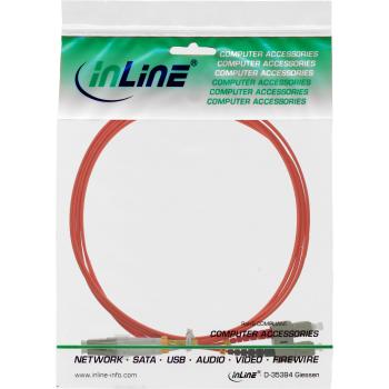 Preview: InLine® LWL Duplex Kabel, LC/SC, 50/125µm, OM2