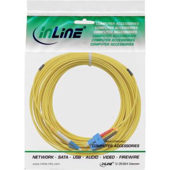 Preview: InLine® LWL Duplex Kabel, LC/SC, 9/125µm, OS2