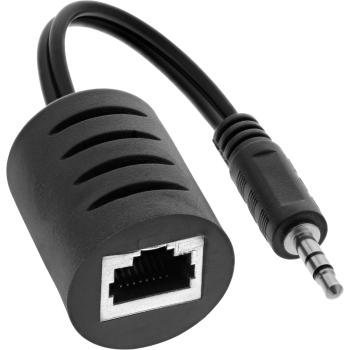 Preview: InLine® Audio über RJ45 passiv, 2x Cinch 1x Klinke 3,5mm / RJ45 Buchse, max. 50m