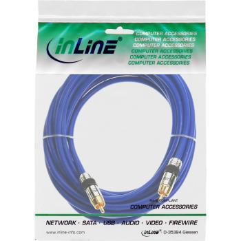 Preview: InLine® Cinch Kabel AUDIO, PREMIUM, 1x Cinch Stecker / Stecker, 0,5m