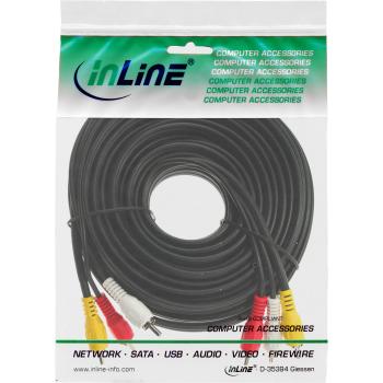 Preview: InLine® Cinch Kabel, Audio/Video 3x Cinch, Stecker / Stecker, 2m