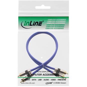 Preview: InLine® Cinch Kabel AUDIO, PREMIUM, 2x Cinch Stecker / Stecker, 0,5m