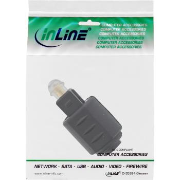 Preview: InLine® OPTO Audio Kupplung, 3,5mm Buchse / Toslink Stecker