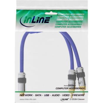 Preview: InLine® Cinch-Y-Kabel, PREMIUM, 1x Cinch Buchse zu 2x Cinch Stecker, 0,25m