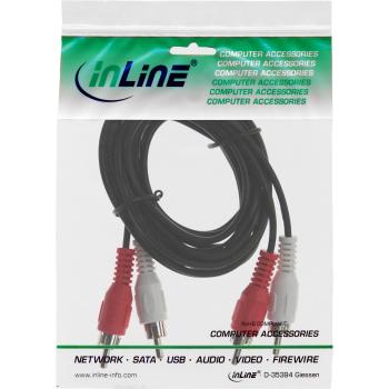Preview: InLine® Cinch Kabel, 2x Cinch, Stecker / Stecker, 1m
