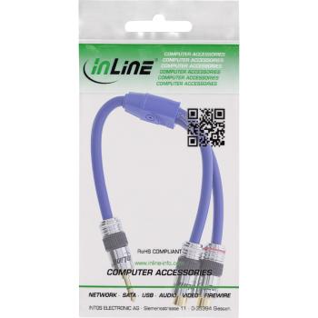 Preview: InLine® Cinch/Klinke Kabel, PREMIUM, 2x Cinch Buchse an 3,5mm Klinke St., 0,25m