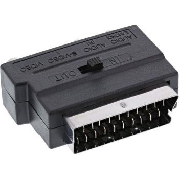 Preview: InLine® Scart Adapter, Scart (in/out) an 3x Cinch Buchse und 1x S-VHS Buchse