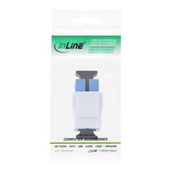 Preview: InLine® LWL Keystone Snap-in Kupplung, Simplex SC/SC, singlemode, Keramik-Hülse