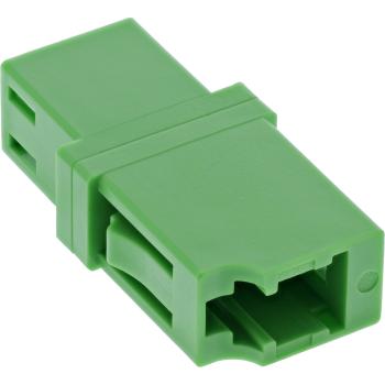 Preview: InLine® LWL Kupplung, Simplex LC/LC, singlemode, grün, Keramik-Hülse (FTTH)