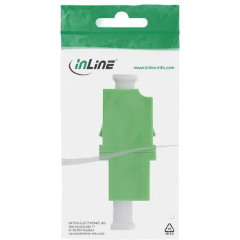 Preview: InLine® LWL Kupplung, Simplex LC/LC, singlemode, grün, Keramik-Hülse (FTTH)