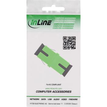 Preview: InLine® LWL-Kupplung, Simplex SC/SC, singlemode, mit Shutter intern