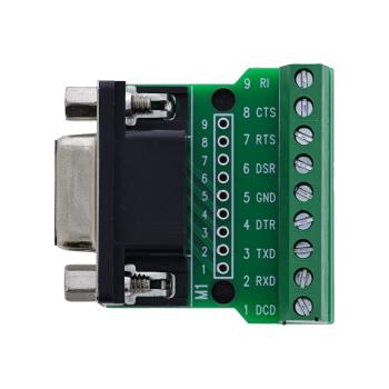 Preview: InLine® Terminalblock D-Sub 9 Buchse, Schraubklemme, Schraubsicherung