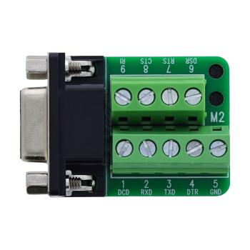 Preview: InLine® Terminalblock D-Sub 9 Buchse, 2-reihig, Schraubklemme, Schraubsicherung