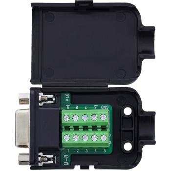 Preview: InLine® D-Sub 9 Breakout-Terminalblock, Buchse, Schraubklemme