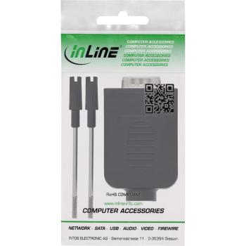 InLine® D-Sub 9 Breakout-Terminalblock, Stecker, Schraubklemme, Rändelschraube