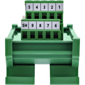 InLine® D-Sub 9 Terminalblock, Stecker, Schraubklemme, Hutschiene