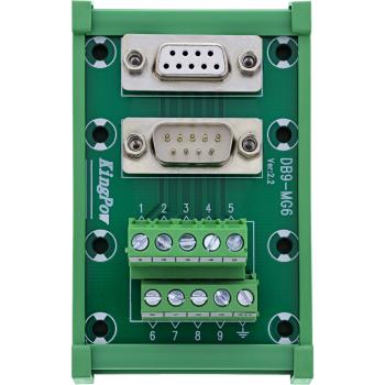 Preview: InLine® D-Sub 9 Terminalblock, Buchse/Stecker, Schraubklemme, Hutschiene
