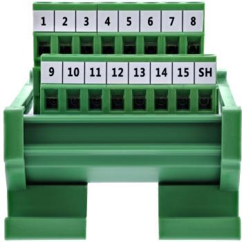 InLine® D-Sub 15 Terminalblock, Buchse, Schraubklemme, für Hutschiene