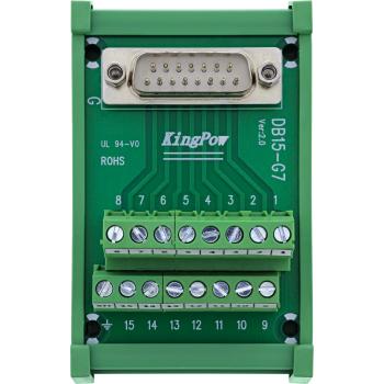 Preview: InLine® D-Sub 15 Terminalblock, Stecker, Hutschiene, Schraubklemmen