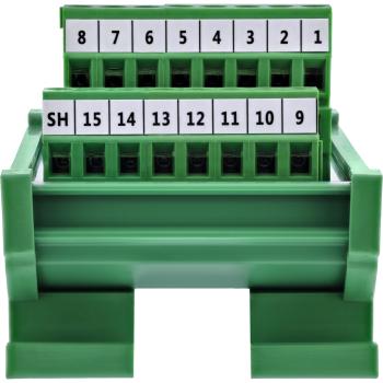 InLine® D-Sub 15 Terminalblock, Stecker, Hutschiene, Schraubklemmen