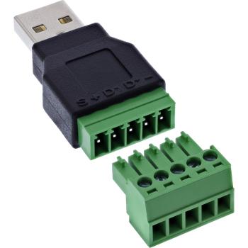 InLine® USB-A Stecker auf Terminalblock, 5-polig, ohne Kabel