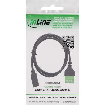 Preview: InLine® USB-C Buchse an Terminalblock, 5-polig, mit Kabel