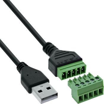 InLine® USB-A Stecker an Terminalblock, 5-polig, mit Kabel