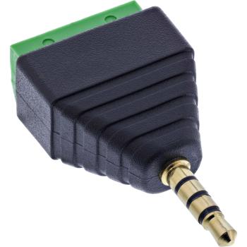 Preview: InLine® Adapter 3,5 mm Klinke 4-pol Stereo/Mikro auf Terminalblock, schwarz