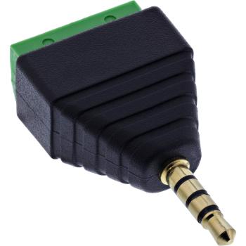 Preview: InLine® Adapter 3,5 mm Klinke 4-pol Stereo/Mikro auf Terminalblock, schwarz