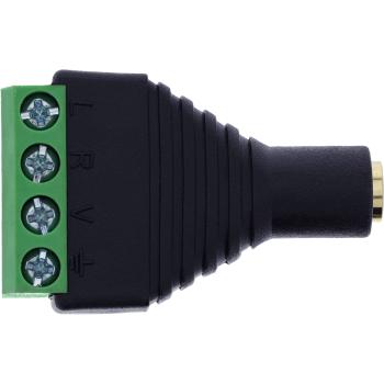 Preview: InLine® 3,5mm 4-pol Klinkenbuchse an Terminalblock, Stereo/Mikro