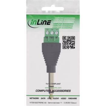Preview: InLine® 6,35mm Klinkenstecker an Terminalblock, Stereo, 3-polig