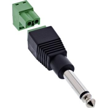 Preview: InLine® 6,35mm Klinkenstecker an Terminalblock, Mono, 2-polig