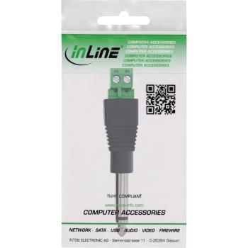 Preview: InLine® 6,35mm Klinkenstecker an Terminalblock, Mono, 2-polig