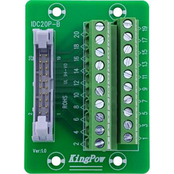 Preview: InLine® IDC 20 Buchse an Terminalblock, 10-polig, auf Platine