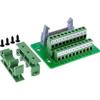 InLine® IDC 20 Buchse an Terminalblock, 10-polig, auf Platine