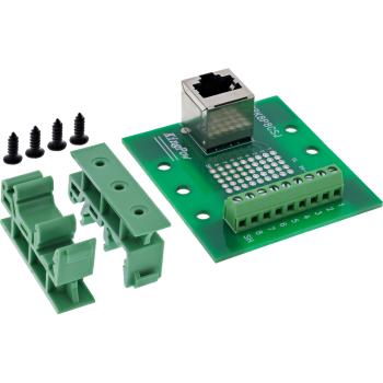 Preview: InLine® Terminalblock, RJ45 Buchse, nach oben, für Hutschiene