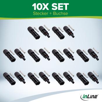 InLine® Solar Photovoltaik Steckverbinder, 10x Stecker + 10x Buchse