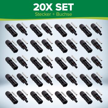 InLine® Solar Photovoltaik Steckverbinder, 20x Stecker + 20x Buchse
