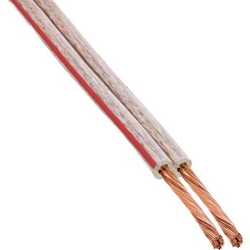 Preview: InLine® Lautsprecherkabel, 2x 2,5mm², CCA, transparent, 10m