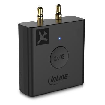 InLine® Flugzeug Bluetooth Audio Transmitter Sender, BT 5.0, aptX HD/LL