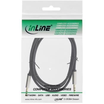 Preview: InLine® Slim Audio Kabel Klinke 3,5mm ST/ST, Stereo, 1m