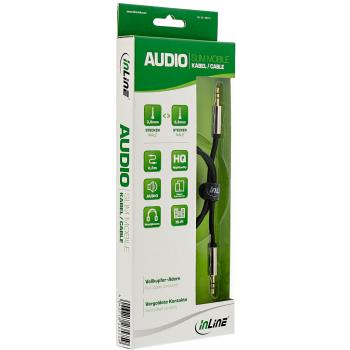 Preview: InLine® Slim Audio Kabel Klinke 3,5mm ST/ST, Stereo, 0,5m