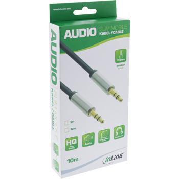 Preview: InLine® Slim Audio Kabel Klinke 3,5mm ST/ST, Stereo, 5m