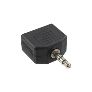 Preview: InLine® Audio Adapter, 3,5mm Klinke Stecker an 2x 3,5mm Klinke Buchse, Stereo