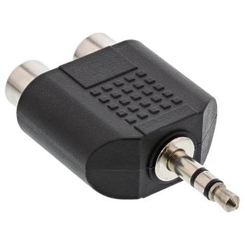 Preview: InLine® Audio Adapter, 3,5mm Klinke Stecker an 2x Cinch Buchse, Stereo