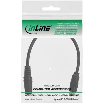 Preview: InLine® Audio Adapterkabel zum Einbau 1x mit Gewinde, 3,5mm Stereo BU/BU, 0,2m
